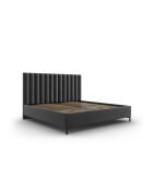 Stapelbed Apollo grijs met fluwelen hoofdeinde - 220x150x130cm