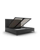 Stapelbed Apollo grijs met fluwelen hoofdeinde - 220x150x130cm