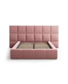 Kommode mit Samtkopfteil Double Isa rosa - 230x300x125cm