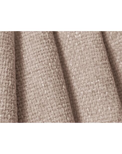 Bedkast Sorrel met hoofdbord van chenille in beige - 220x180x100cm