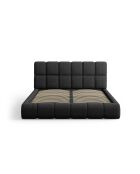 Brustbett mit schwarzem Sauerampfer-Chenille-Kopfteil — 220 x 200 x 100 cm