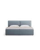 Velvet boxbed Arendal lichtblauw - 210x206x100cm