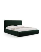 Lit Coffre Avec Tête de Lit en velours Colonel vert bouteille - 220x220x100cm
