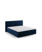 Velvet boxbed Arendal koningsblauw - 210x166x100cm