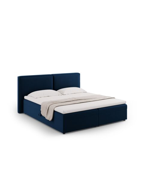 Velvet boxbed Arendal koningsblauw - 210x206x100cm