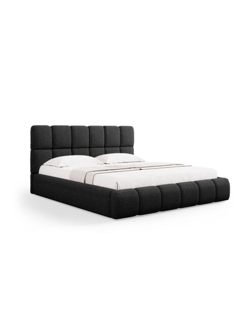 Brustbett mit schwarzem Sauerampfer-Chenille-Kopfteil — 220 x 220 x 100 cm