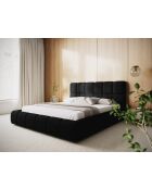 Brustbett mit schwarzem Sauerampfer-Chenille-Kopfteil — 220 x 220 x 100 cm