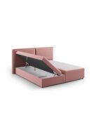 Kofferbed van roze fluweel Arendal - 210x166x100cm