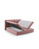 Kofferbed van roze fluweel Arendal - 210x166x100cm