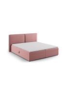 Kofferbed van roze fluweel Arendal - 210x166x100cm