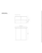Kofferbed van roze fluweel Arendal - 210x166x100cm