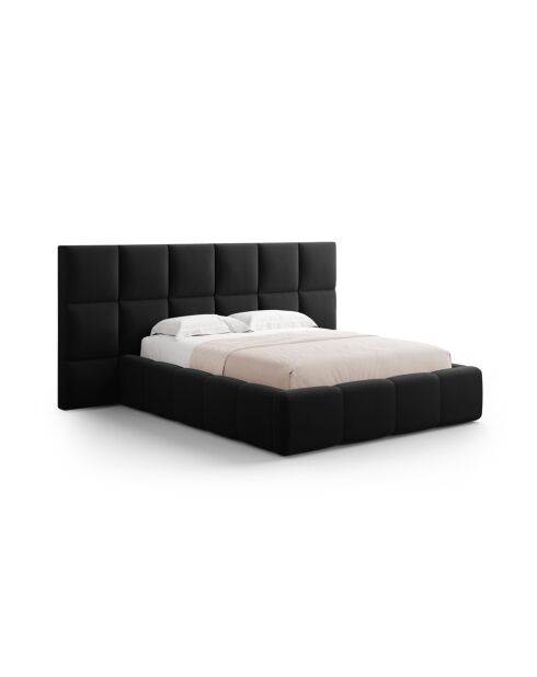 Kommode mit Samtkopfteil Double Isa schwarz - 230x300x125cm