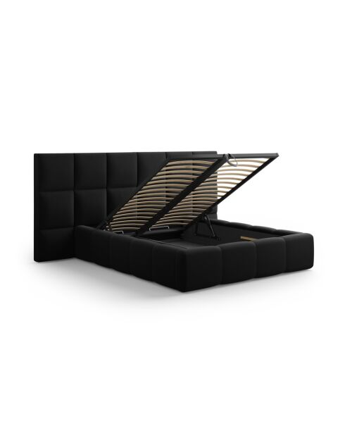Kommode mit Samtkopfteil Double Isa schwarz - 230x300x125cm