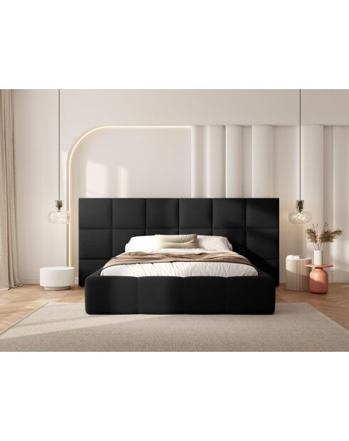 Kommode mit Samtkopfteil Double Isa schwarz - 230x300x125cm