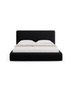 Lit Coffre Avec Tête de Lit en velours Colonel noir - 220x220x100cm