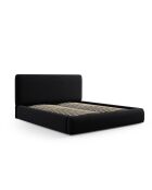 Lit Coffre Avec Tête de Lit en velours Colonel noir - 220x220x100cm