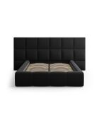 Kommode mit Samtkopfteil Double Isa schwarz - 230x200x125cm