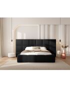 Kommode mit Samtkopfteil Double Isa schwarz - 230x200x125cm