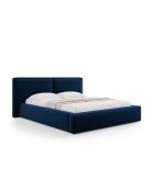 Arendal Königsblaues Doppelbett aus Samt mit Samtkopfteil — 228 x 194 x 97,5 cm