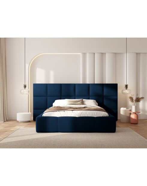 Kommode mit Samtkopfteil Double Isa königsblau - 230x200x125cm
