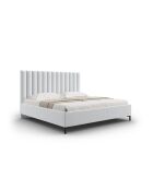 Apollo Kofferbed met hoofdeinde in koude lichtgrijze structuurstof Apollo - 220x210x130cm
