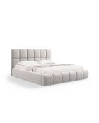 Zilverkleurig kofferbed Sorrel met fluwelen hoofdeinde - 220x220x100cm
