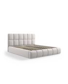 Zilverkleurig kofferbed Sorrel met fluwelen hoofdeinde - 220x220x100cm