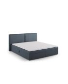 Arendal blauwe borstbed van structuurstof - 210x166x100cm