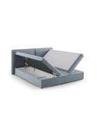 Velvet boxbed Arendal lichtblauw - 210x166x100cm