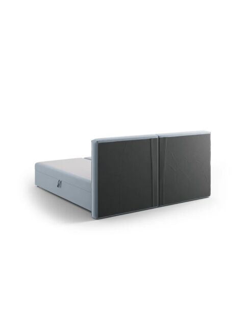 Velvet boxbed Arendal lichtblauw - 210x166x100cm