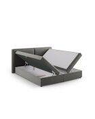 Cama baúl Arendal de terciopelo gris claro - 210x206x100cm