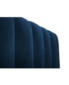 Kofferbed Gina koningsblauw met fluwelen hoofdeinde - 230x165x125cm