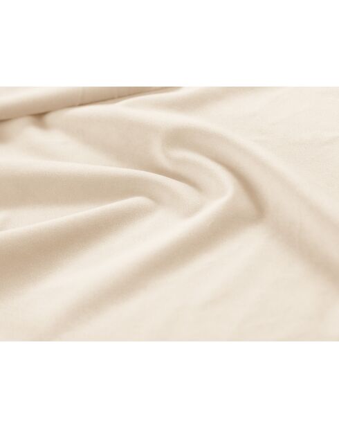 Lit Coffre Avec Tête de Lit en velours Double Isa beige clair - 230x200x125cm