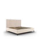 Apollo lichtbeige kofferbed met fluwelen hoofdeinde - 220x190x130cm
