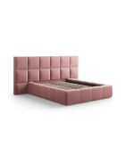 Kommode mit Samtkopfteil Double Isa rosa - 230x250x125cm