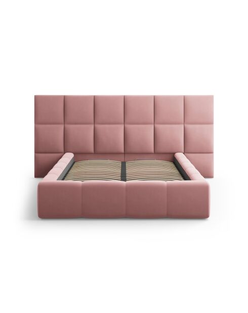 Kommode mit Samtkopfteil Double Isa rosa - 230x250x125cm