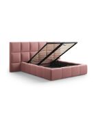 Kommode mit Samtkopfteil Double Isa rosa - 230x250x125cm