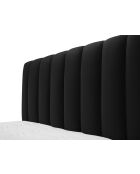 Brustbett mit Samtkopfteil Gina schwarz - 230x185x125cm