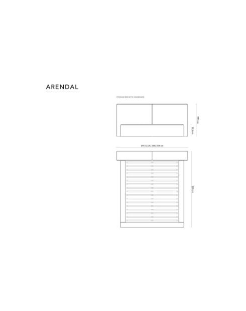 Arendal Kofferbett aus Samt hellgrau - 210x166x100cm