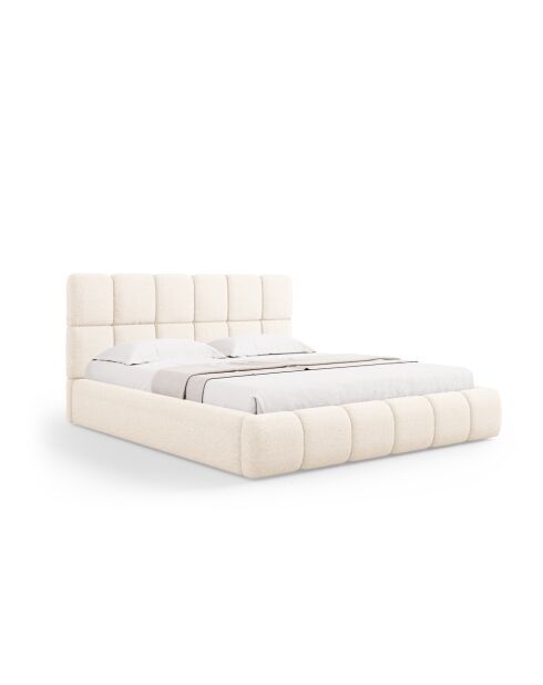 Borstbed Sorrel met Chenille hoofdeinde Beige - 220x220x100cm