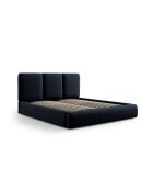 Bona Schlafcouch mit Samtkopfteil, 220 x 200 x 100 cm, Dunkelblau