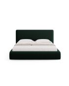 Lit Coffre Avec Tête de Lit en velours Colonel vert bouteille - 220x180x100cm