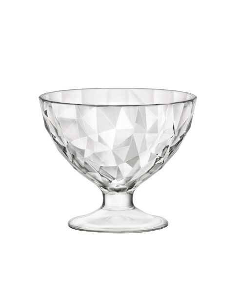 Copa de helado transparente en forma de diamante - 36 cl