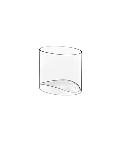 6 transparente ovale Aperogläser von Luigi Michelangelo, 15 cl