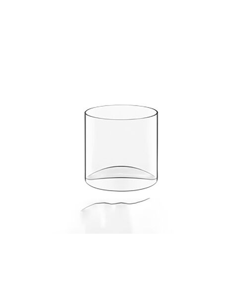 6 transparente zylindrische Aperogläser von Luigi Michelangelo, 13 cl