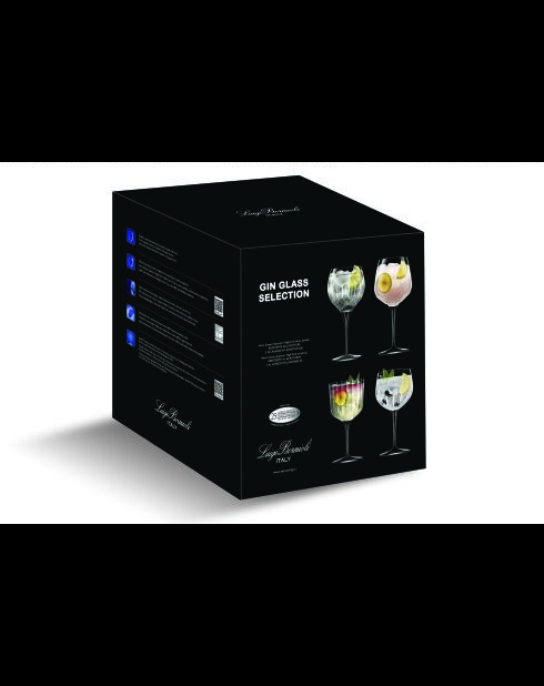 4 transparante Bach Roma Gin Selection-glazen - 60 cl