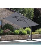 Antracietkleurige parasol met offset Saphir - 4x3m