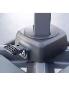 Antracietkleurige parasol met offset Saphir - 4x3m