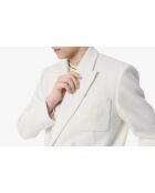 Blazer cruzado con el escudo de armas tradicional bordado en harina