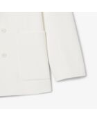 Blazer cruzado con el escudo de armas tradicional bordado en harina